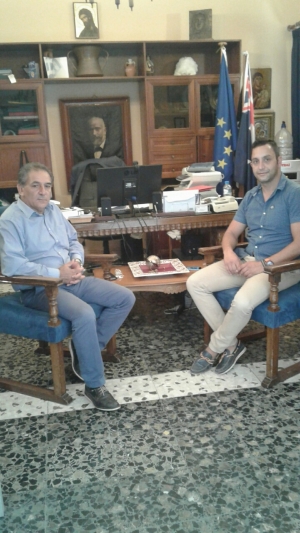 Συνάντηση Δημάρχου Καλυμνίων κου Ιωάννη Γαλουζή με τον επικεφαλής της παράταξης «Δημοκρατική Κίνηση Μηχανικών» κο Αντώνη Γιαννικουρή
