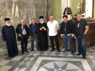 Επίσκεψη του Δημάρχου Καλυμνίων στον Ιερό Ναό Καλαμιώτισσας